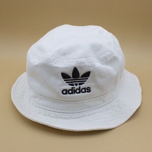 Adidas White Bucket Cotton Twill Hat Women's Size OSFM